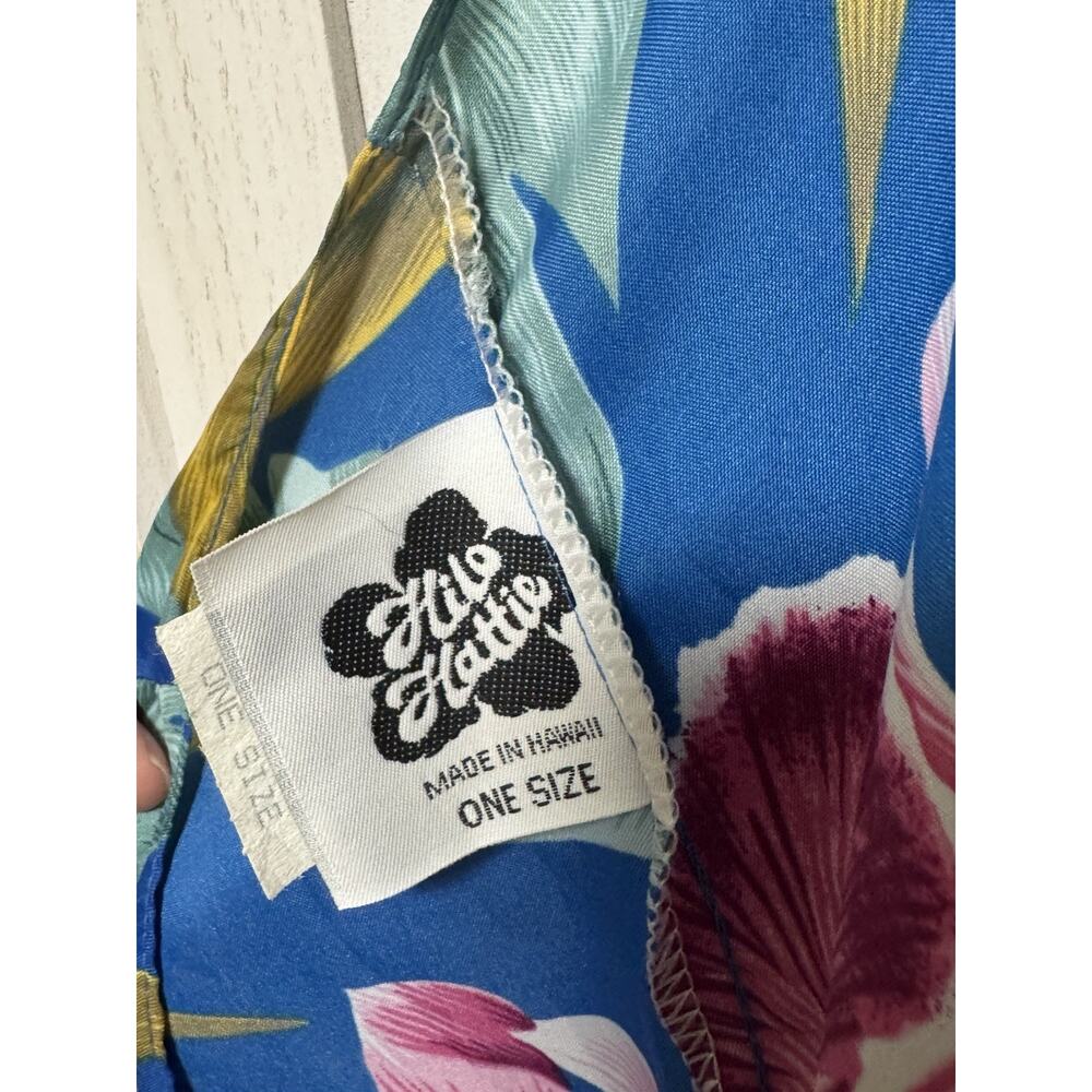 Hilo Hattie Wrap Skirt Womens One Size Blue Orchid Sarong Made USA - Picture 3 of 4